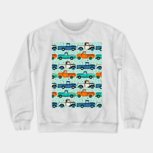 Bright Vintage Trucks Crewneck Sweatshirt